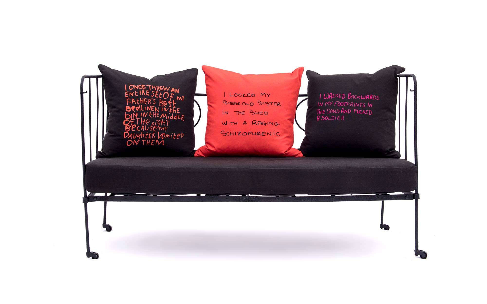 lorraine osborne. confession cushions